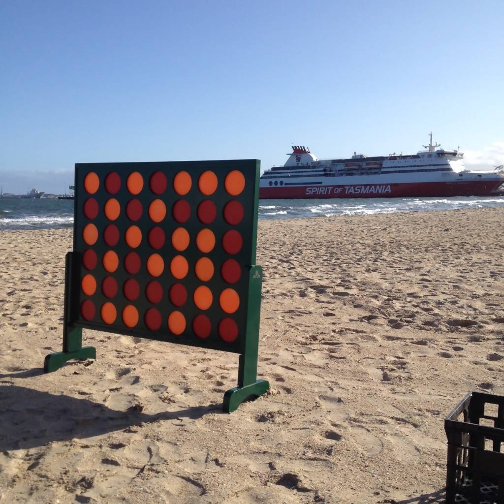 Wooden Indoor Outdoor Giant Connect Four In A Row Game Set 120x109cm Green