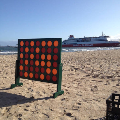 Wooden Indoor Outdoor Giant Connect Four In A Row Game Set 120x109cm Green