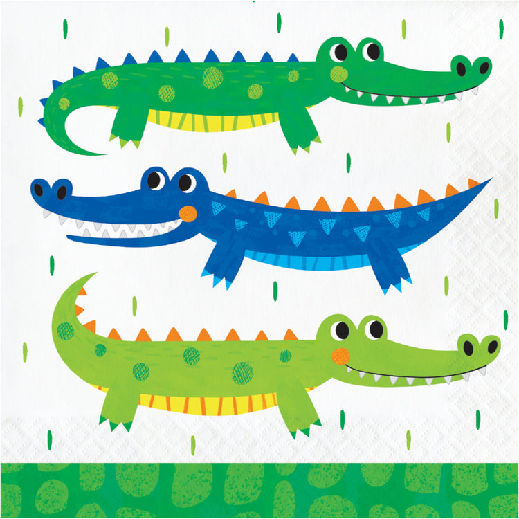 Alligator Party Lunch Napkins Pack of 16