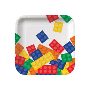 Block Party 18cm Square Plates Pack of 8