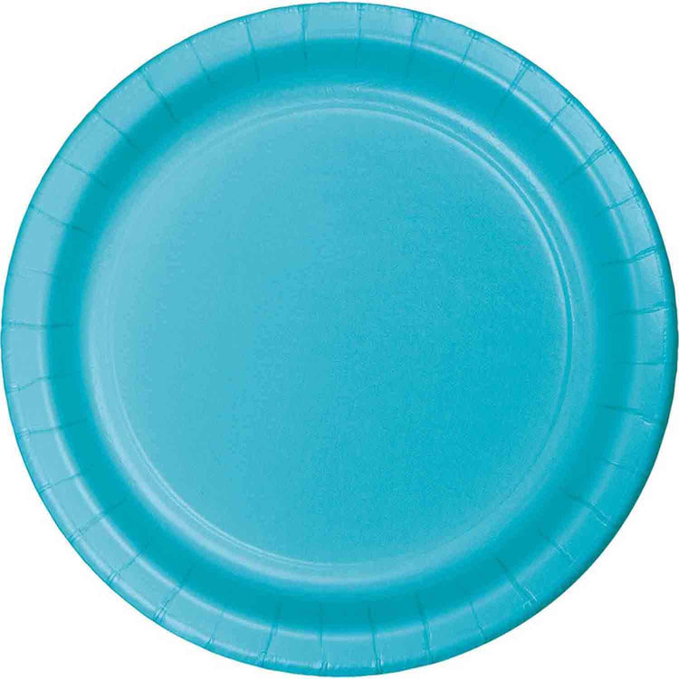 Bermuda Blue Round Paper Plate 17cm Pack of 24