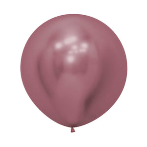 Sempertex 60cm Metallic Reflex Pink Latex Balloons 909 3PK Pack of 3