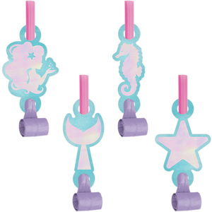Mermaid Shine Iridescent Blowouts with Medallions Pack of 8