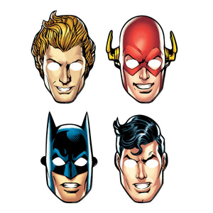 Justice League Heroes Unite Paper Masks Pack of 8