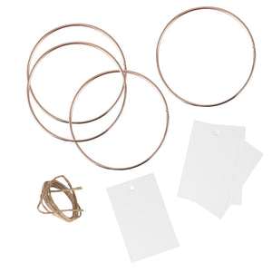 A Touch of Pampas Place Card Metal Hoop Pack of 4