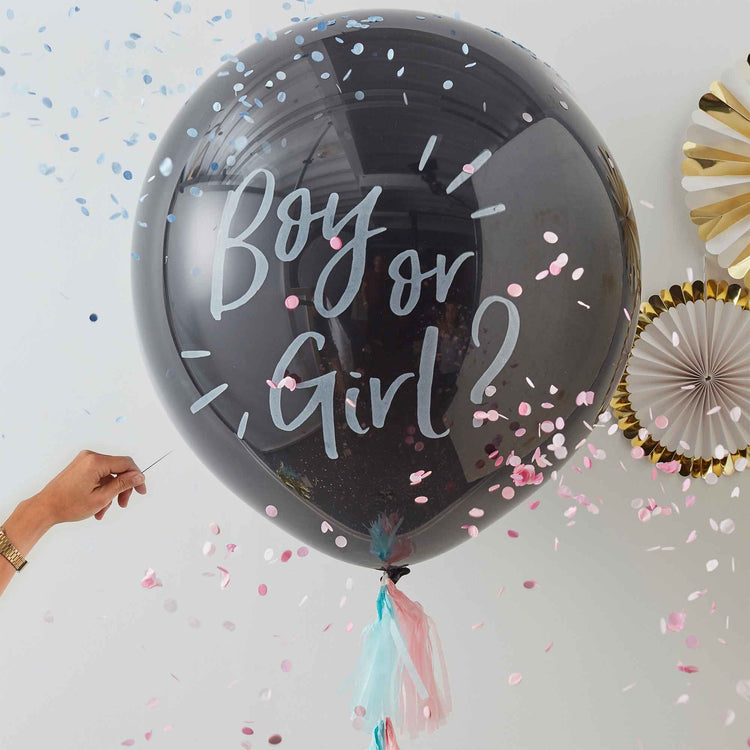 Oh Baby! Balloons 36in/90cm Confetti Gender Reveal