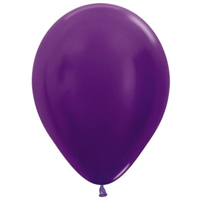 Sempertex 30cm Metallic Purple Violet Latex Balloons 551, 25PK Pack of 25