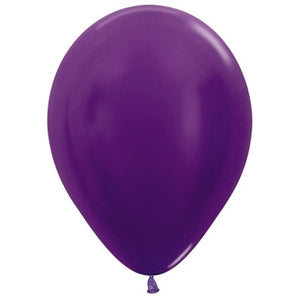 Sempertex 12cm Metallic Purple Violet Latex Balloons 551 Pack of 50