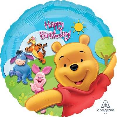 45cm Standard XL Pooh & Friends Sunny Birthday Balloon