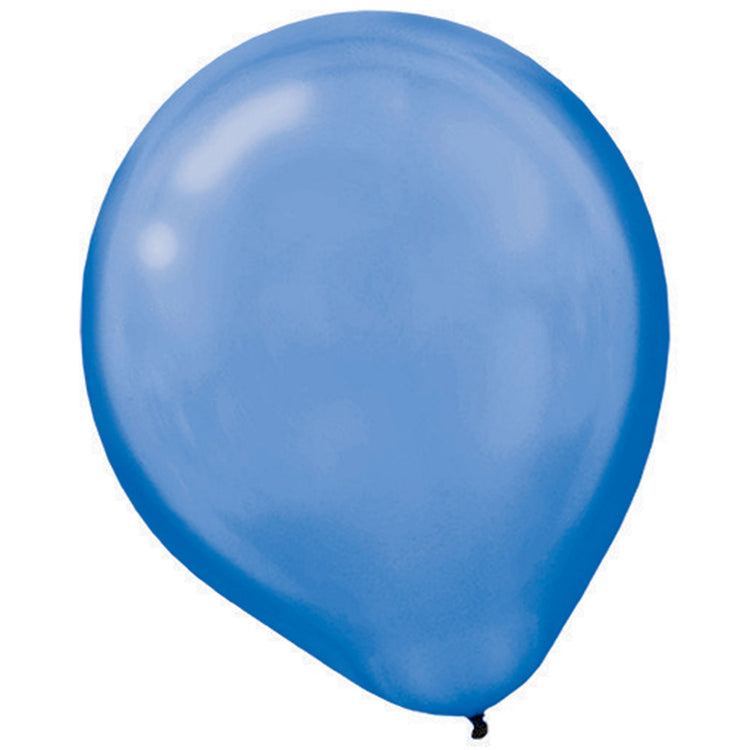 Bright Royal Blue Pearl 30cm Latex Balloon Pack Of 15