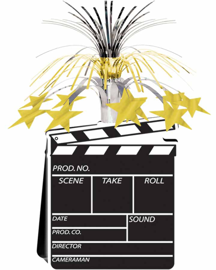 Hollywood Movie Set Clapboard Centrepiece