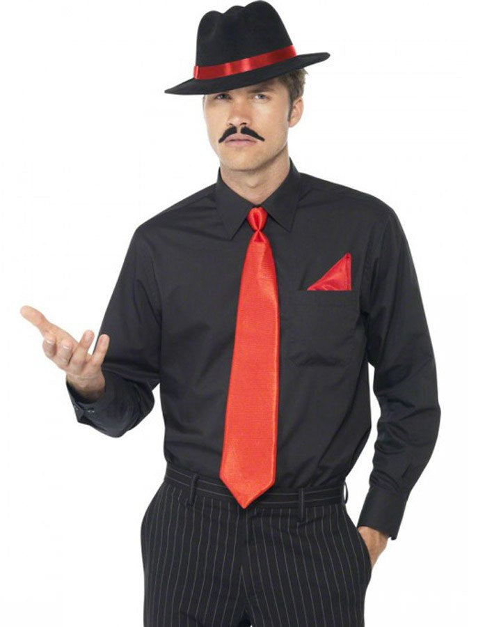 20s Red Instant Gangster Hat Tie and Handkerchief Kit