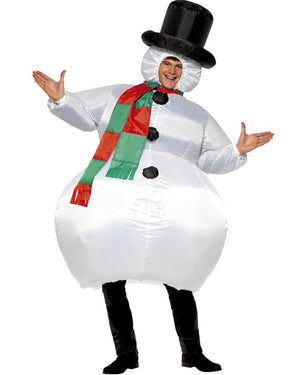 Inflatable Snowman Mens Christmas Costume