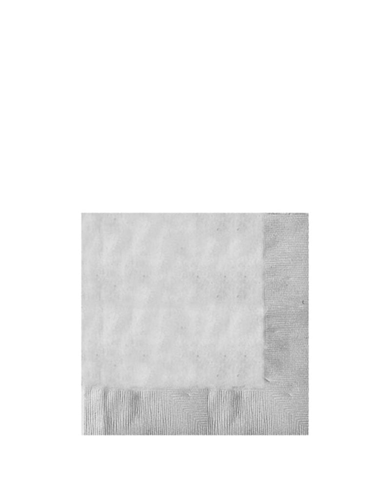 Christmas Silver Beverage Napkins Pack of 20