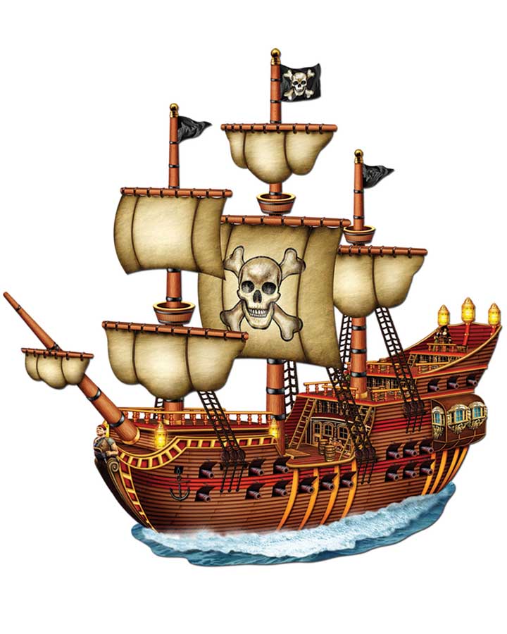 Jointed Pirate Ship Cutout