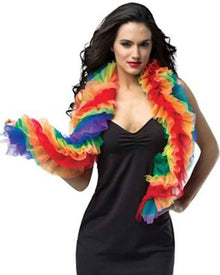 Ruffled Fabric Rainbow Boa