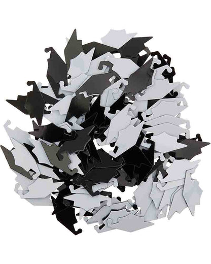 Black and White Graduation Caps Confetti