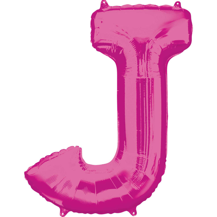 SuperShape Letter J Pink Balloon