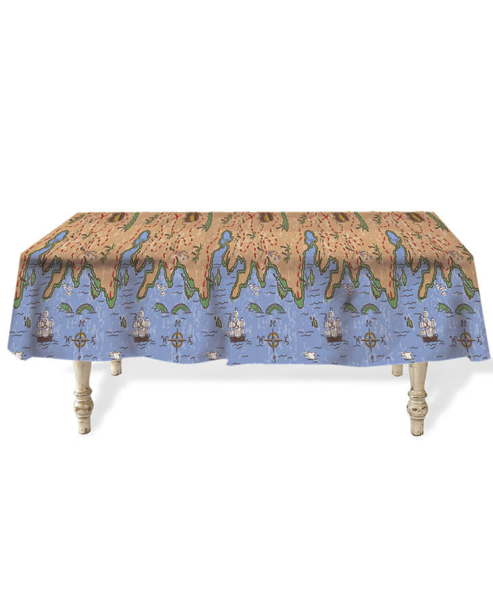 Treasure Map Plastic Tablecover