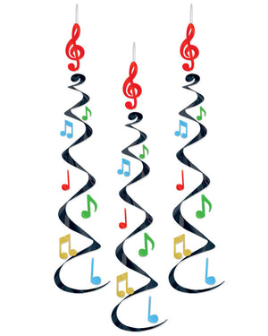 Musical Notes Whirl Decorations