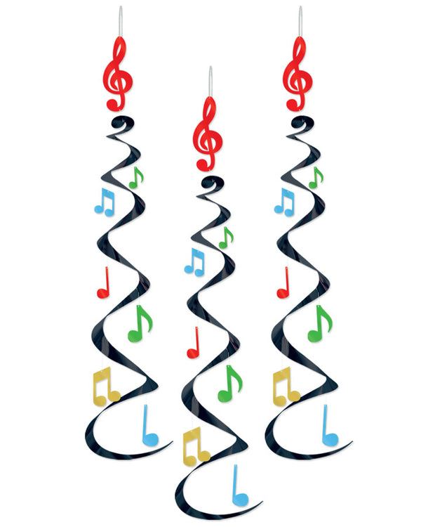 Musical Notes Whirl Decorations