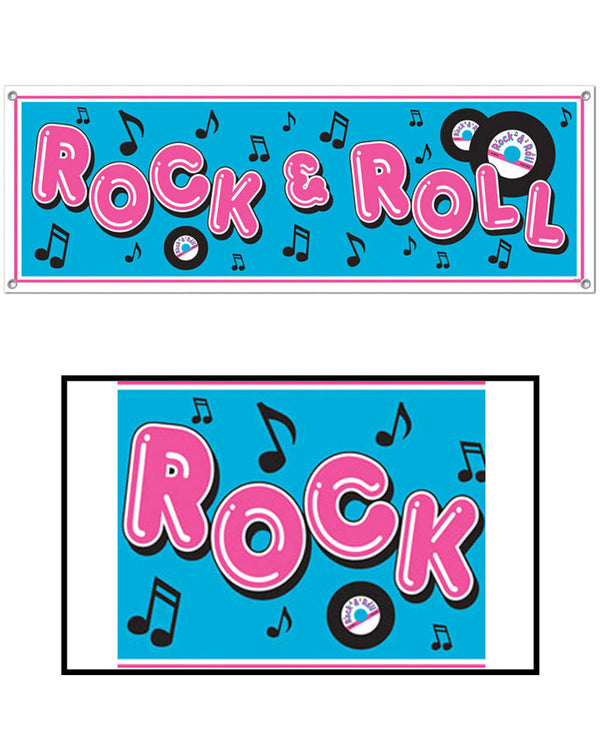 50s Rock n Roll Sign Banner