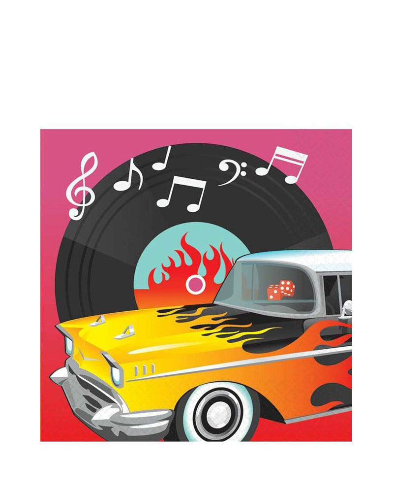 50s Lunch Party Napkins Pack of 16