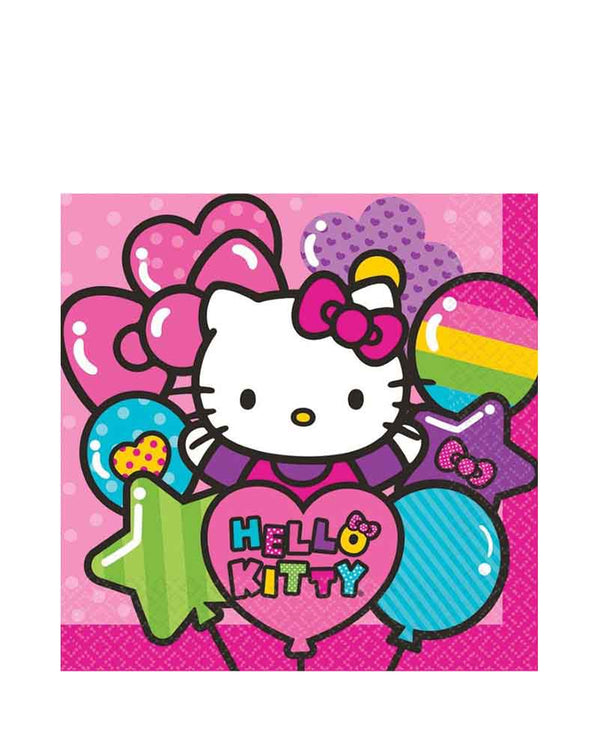 Hello Kitty Rainbow Lunch Napkins Pack of 16