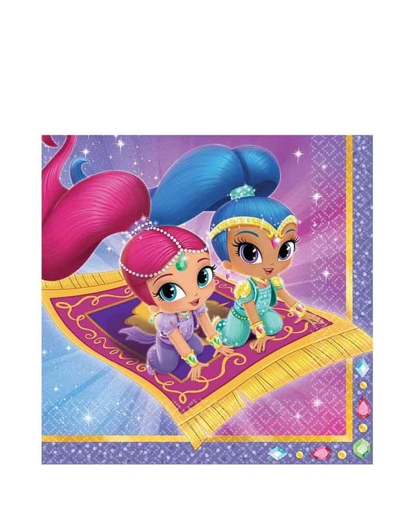 Shimmer and Shine Lunch Napkins Pack of 16