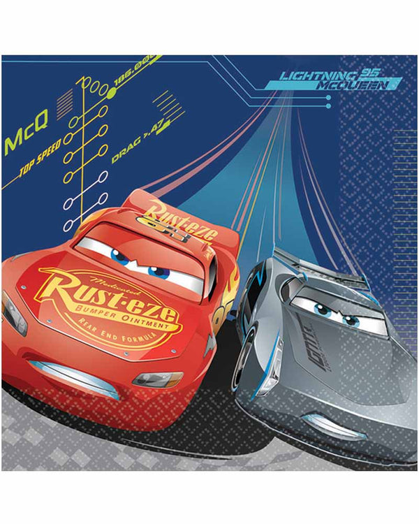 Disney Cars 3 Lunch Napkins Pack of 16