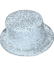 Silver Glitter Top Hat