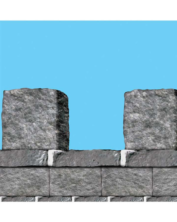 Medieval Castle Stone Wall Border