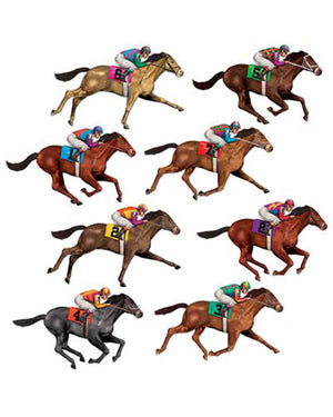 Race Horse Backdrop Pack of 8