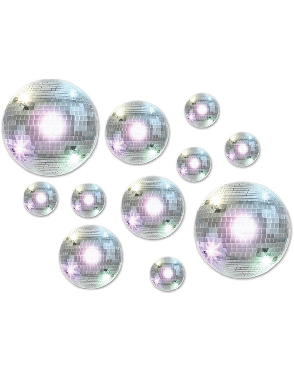 70s Disco Ball Cutouts Pack of 20