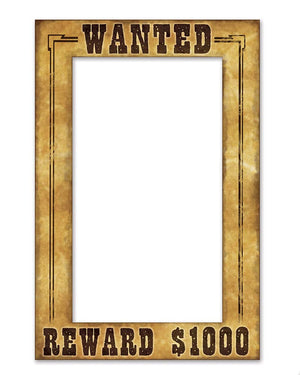 Western Wanted Photo Fun Frame