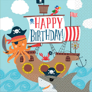 Ahoy Birthday Lunch Napkins Pack of 36