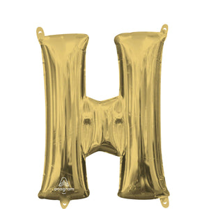 Letter H White Gold Balloon