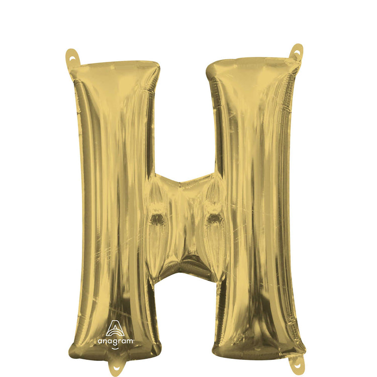 Letter H White Gold Balloon