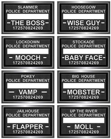 Great 20s Speakeasy Mug Shot Photo Fun Signs Pack of 8