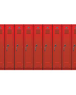 I Love the 90s Lockers Backdrop 9m
