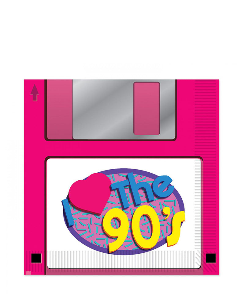 I Love the 90s Floppy Disk Lunch Napkins Pack of 16