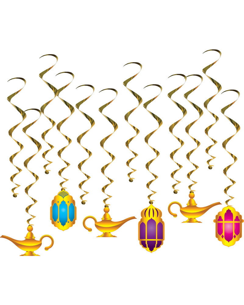 Magic Carpet Hanging Swirl Decorations Pack of 12