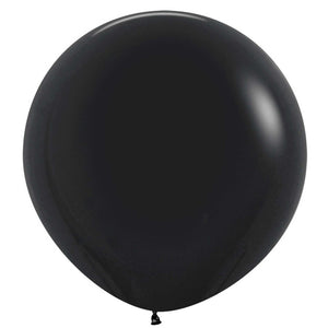 Sempertex 60cm Fashion Black Latex Balloons 080 3PK Pack of 3
