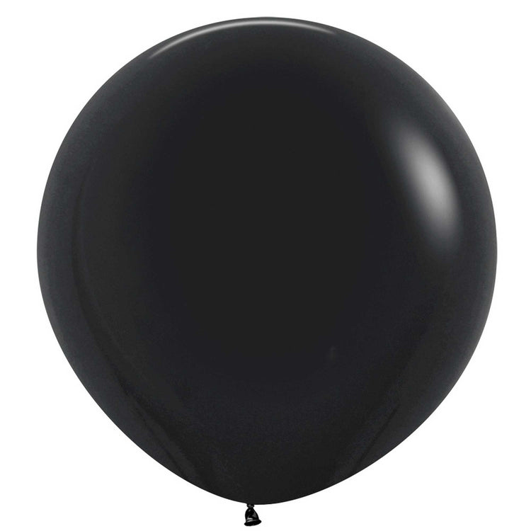Sempertex 60cm Fashion Black Latex Balloons 080 3PK Pack of 3