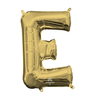 Letter E White Gold Balloon
