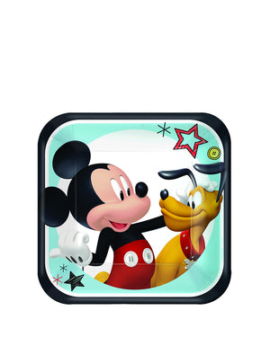 Disney Mickey on the Go 18cm Square Plate Pack of 8