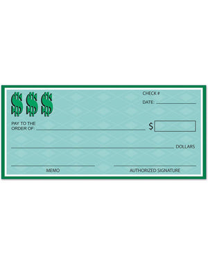 Winners Check Cutout