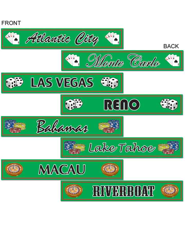 Gambling Destination Street Sign Cutouts
