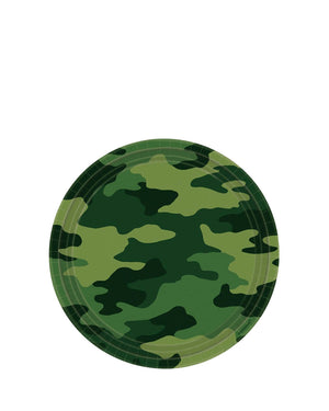 Camouflage 18cm Party Plates Pack of 8