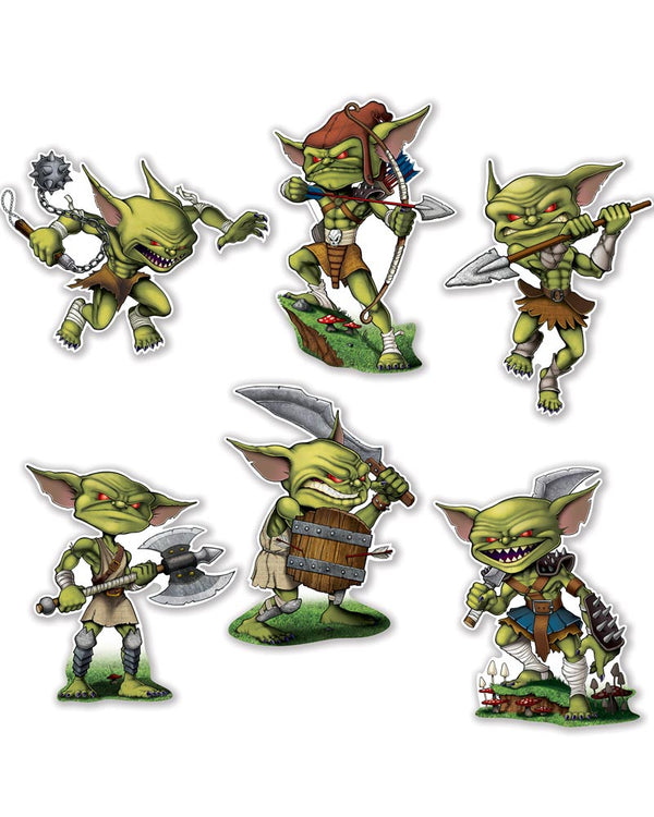 Fantasy Goblin Cutouts Pack of 6
